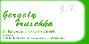 gergely hruschka business card